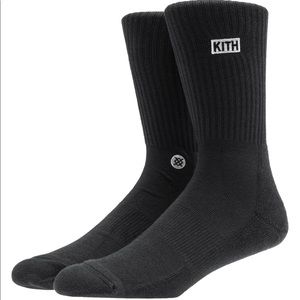 Classic kith White box logo black socks 100%auth.